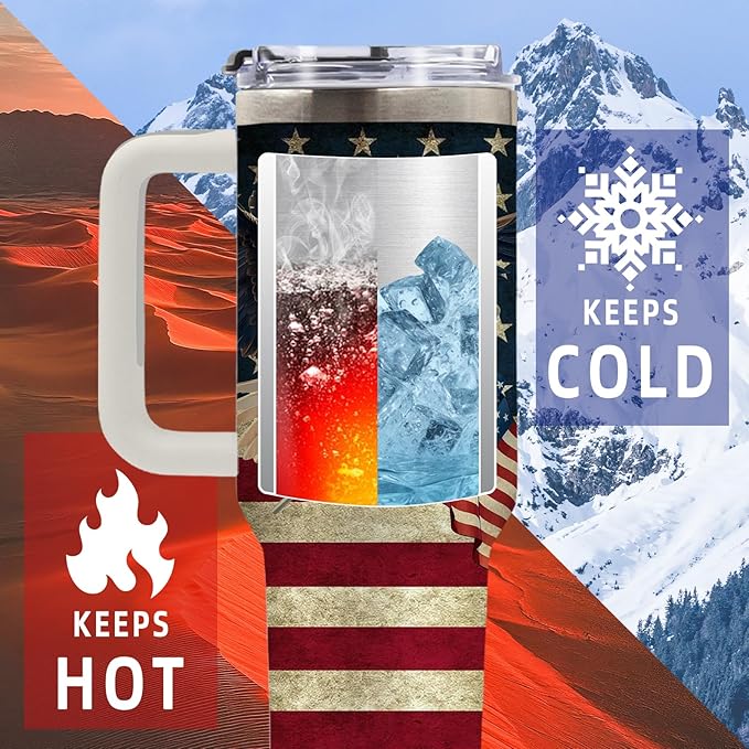 LIMITED EDITION - NEW CUSTOMIZED | EAGLE PATRIOTIC USA FLAG TUMBLER CUP